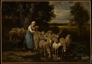 Shepherdess and Sheep, Fontainebleau 